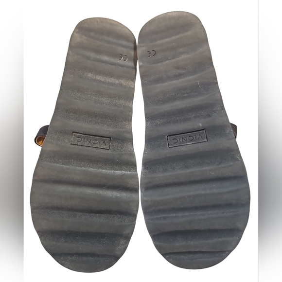 Vionic Kellyn Black Strappy Leather Platform Sandals 9 - Picture 11 of 13